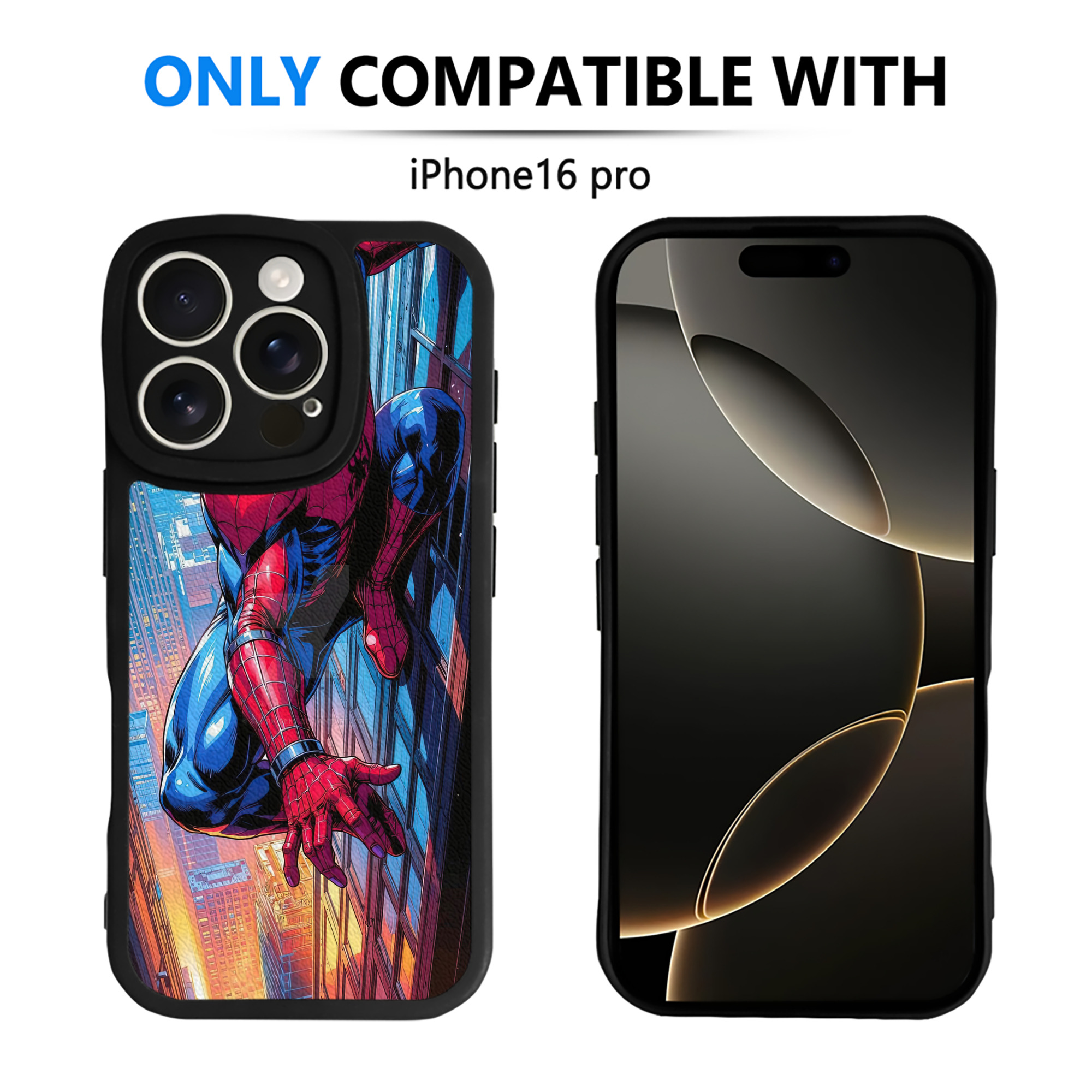 Spider Man スパイダーマン 【iPhone 16シリーズ対応】シリコンスマホケース（レザー調） 材質：シリコン